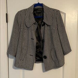 Lane Bryant Black and White Houndstooth Blazer Size 18